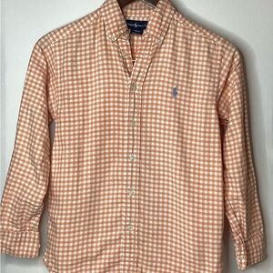 Ralph Lauren Orange and White Checkered Shirt